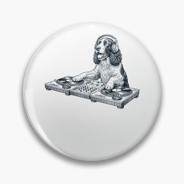 Item preview, Vintage Retro English Springer Spaniel DJ Dog Mom Dad Music Lover designed and sold by TerryConnells.