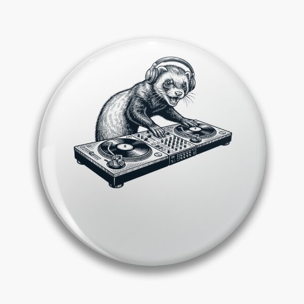 Item preview, Vintage Retro Ferret DJ Animal Music Lover designed and sold by TerryConnells.
