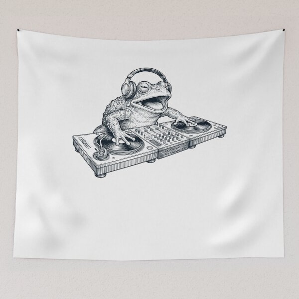 Item preview, Vintage Retro Frog DJ Animal Music Lover designed and sold by TerryConnells.
