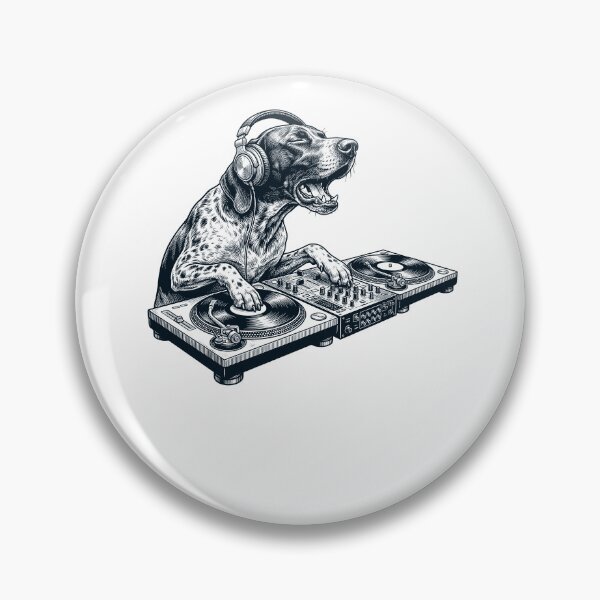 Item preview, Vintage Retro German Shorthaired Pointer DJ Dog Mom Dad Music Lover designed and sold by TerryConnells.