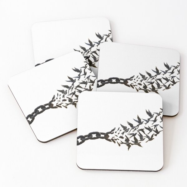 Item preview, Broken Chain Transforming into Flying Birds – Freedom & Liberation Symbol Artwork  designed and sold by MCV-Designs.