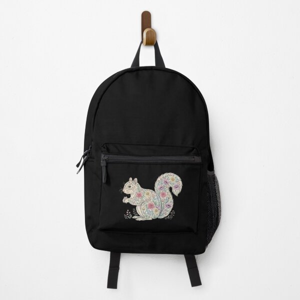 Item preview, Floral Squirrel Silhouette Nature Lover Girl Woman II designed and sold by Lemon Pepper.