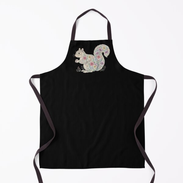 Item preview, Floral Squirrel Silhouette Nature Lover Girl Woman II designed and sold by Lemon Pepper.