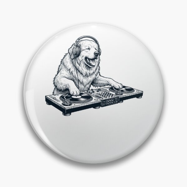 Item preview, Vintage Retro Great Pyrenees DJ Dog Mom Dad Music Lover designed and sold by TerryConnells.