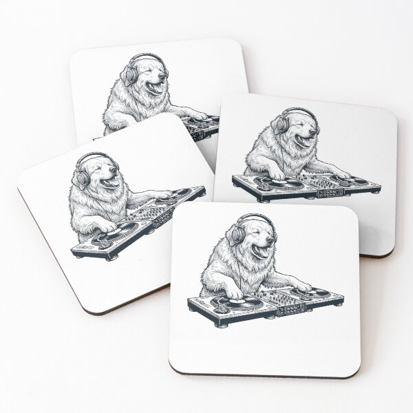 Item preview, Vintage Retro Great Pyrenees DJ Dog Mom Dad Music Lover designed and sold by TerryConnells.