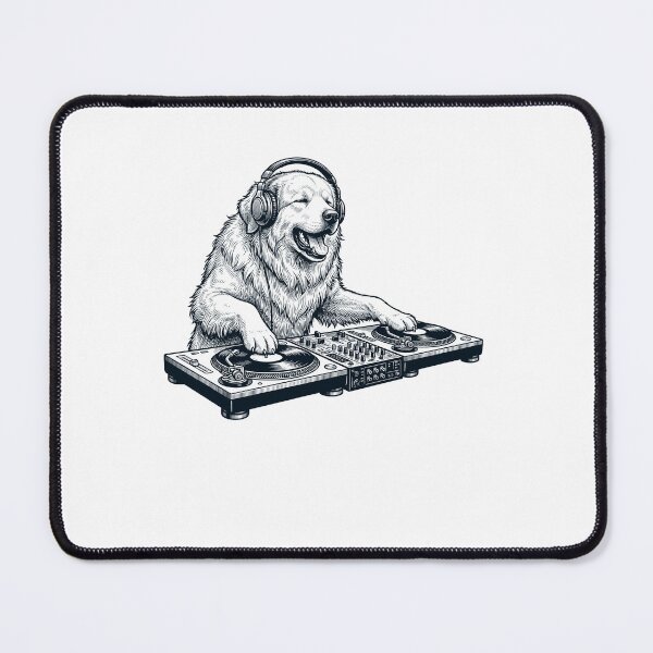 Item preview, Vintage Retro Great Pyrenees DJ Dog Mom Dad Music Lover designed and sold by TerryConnells.
