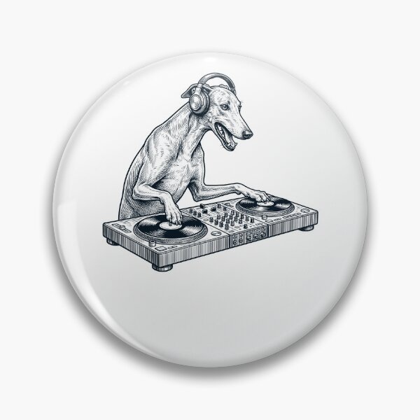 Artikelvorschau, Vintage Retro Greyhound DJ Hundemama Papa Musikliebhaber entworfen und verkauft von TerryConnells.