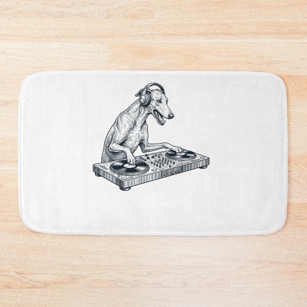 Artikelvorschau, Vintage Retro Greyhound DJ Hundemama Papa Musikliebhaber entworfen und verkauft von TerryConnells.