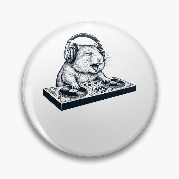 Item preview, Vintage Retro Hamster DJ Animal Music Lover designed and sold by TerryConnells.
