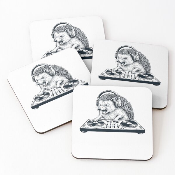 Item preview, Vintage Retro Hedgehog DJ Animal Music Lover designed and sold by TerryConnells.