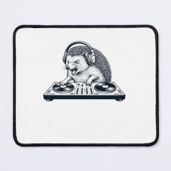 Item preview, Vintage Retro Hedgehog DJ Animal Music Lover designed and sold by TerryConnells.