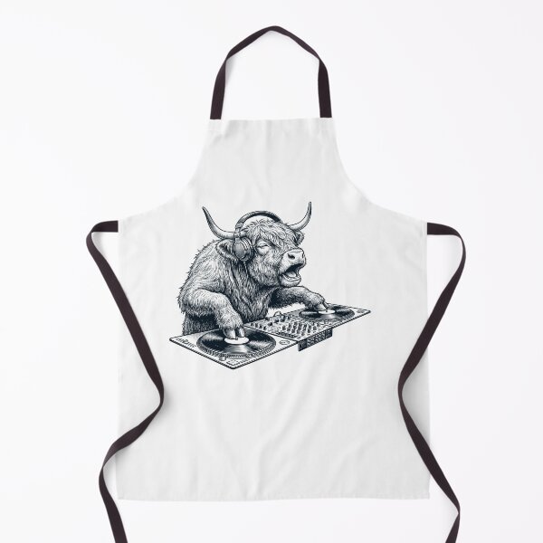 Item preview, Vintage Retro Highland Cow DJ Animal Music Lover designed and sold by TerryConnells.