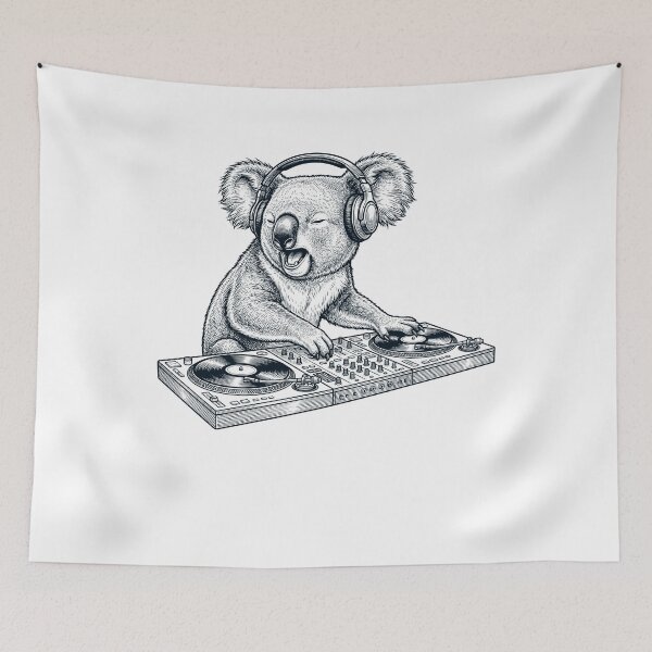 Item preview, Vintage Retro Koala DJ Animal Music Lover designed and sold by TerryConnells.