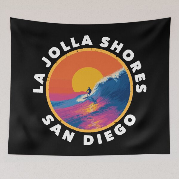 Item preview, La Jolla Shores - San Diego (with White Lettering) designed and sold by VelvetRoom.