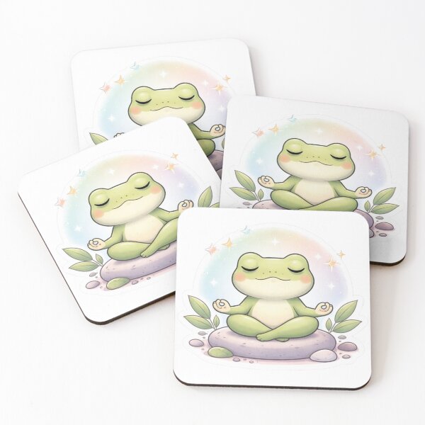 Item preview, Cute Meditating Frog – Calm Aesthetic Zen Sticker designed and sold by Dasts Cart.
