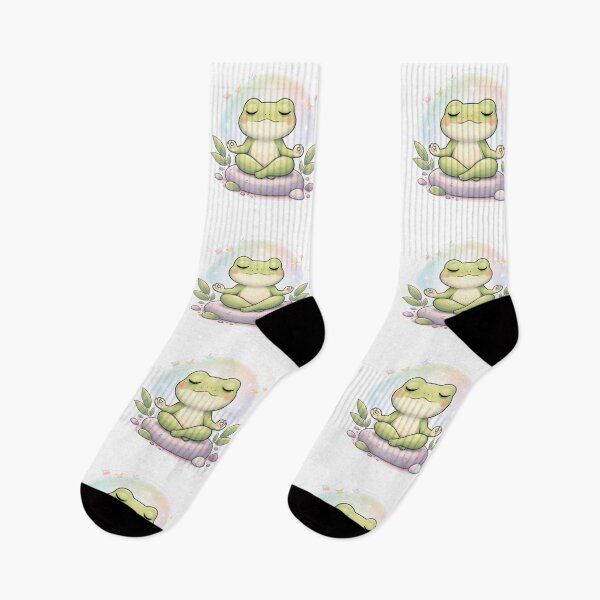 Item preview, Cute Meditating Frog – Calm Aesthetic Zen Sticker designed and sold by Dasts Cart.