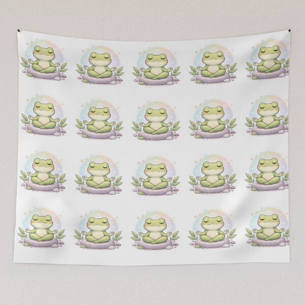 Item preview, Cute Meditating Frog – Calm Aesthetic Zen Sticker designed and sold by Dasts Cart.