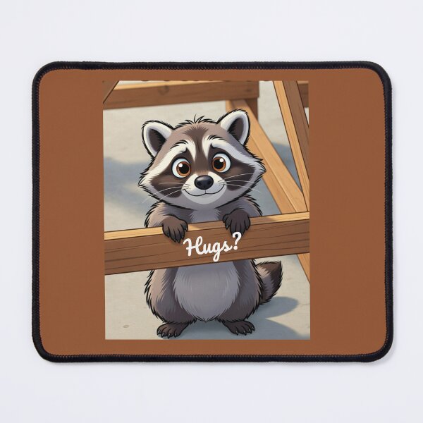 Item preview, Adorable Raccoon Hugs – Cute Trash Panda Illustration designed and sold by HALYNA070824.