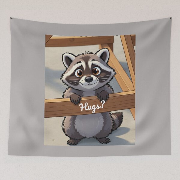 Item preview, Adorable Raccoon Hugs – Cute Trash Panda Illustration designed and sold by HALYNA070824.