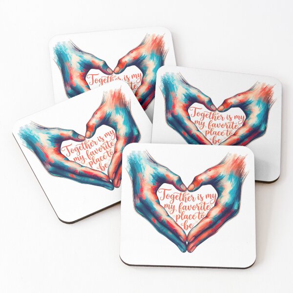 Item preview, Together is my Favorite Place - Artistic Watercolor Heart Hands designed and sold by Good Vibes .
