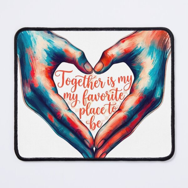 Item preview, Together is my Favorite Place - Artistic Watercolor Heart Hands designed and sold by Good Vibes .