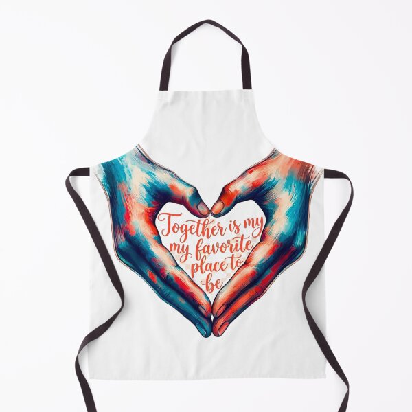 Item preview, Together is my Favorite Place - Artistic Watercolor Heart Hands designed and sold by Good Vibes .