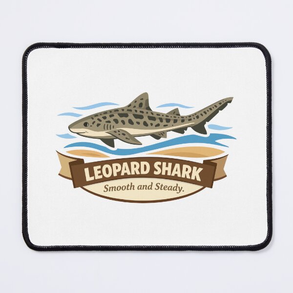 Item preview, Leopard Shark Coastal Glide Illustration designed and sold by WildlifeInc.