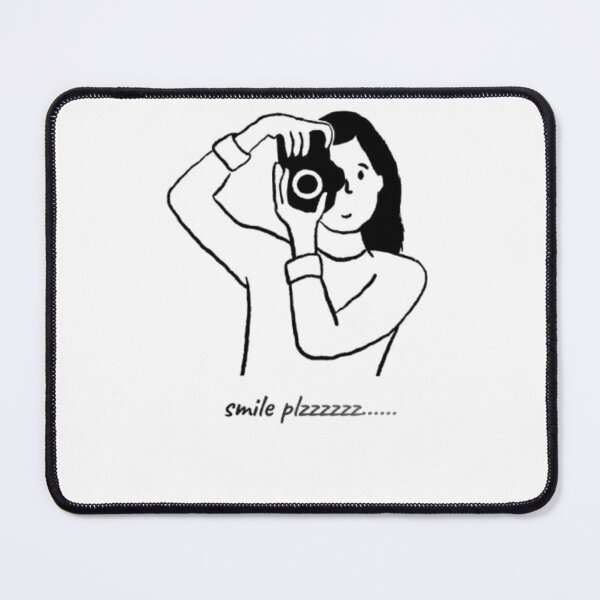 Item preview, Photography Girl Line Art | Smile Plzzzzz Funny Quote | Gift for Camera Lovers designed and sold by SOLIORA  ATELIER.