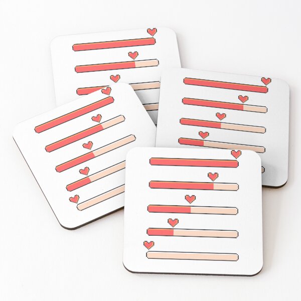 Item preview, Pixel Art Health Bar — Retro Gaming Health Bar Heart-Shaped Gift for Gamers designed and sold by CLC54.