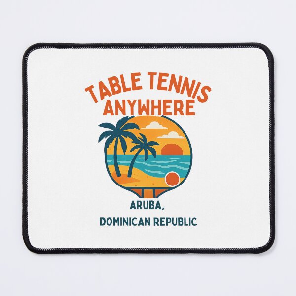 Item preview, Aruba Dominican Republic Table Tennis Anywhere Tropical Sunset Paddle T-Shirt designed and sold by OhMyPingCo.