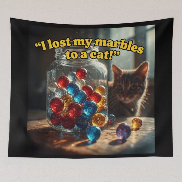 Item preview, I Lost My Marbles to a Cat designed and sold by TinCatOutPost.
