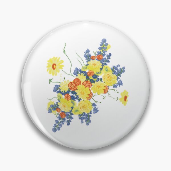 Item preview, Delicate Yellow Blue Floral Composition designed and sold by Pryhozha.