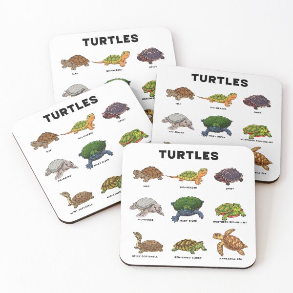 Item preview, Cute Cartoon Turtles of the World designed and sold by HRSCreates.