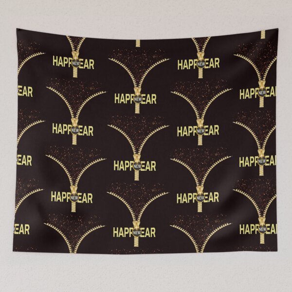 Item preview, Unzip Your Year – Happy New Year Conceptual Design, Gold Zipper New Year Aesthetic, Minimal Luxury Festive Art designed and sold by LeelaWorks.org.