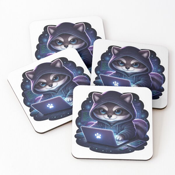 Item preview, Hacker Raccoon – Cute Tech Aesthetic Coding Sticker designed and sold by Dasts Cart.
