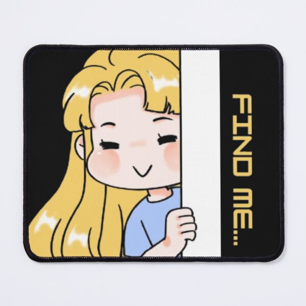 Item preview, Kawaii Girl Peek Illustration | Find Me Cute Quote | Gift for Soft Girl Aesthetic Lovers designed and sold by SOLIORA ATELIER.