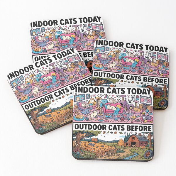 Item preview, Indoor Cats Today vs Outdoor Cats Before designed and sold by Imaginarium of Chaos falcon88 .