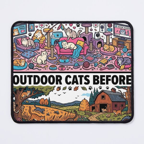 Item preview, Indoor Cats Today vs Outdoor Cats Before designed and sold by Imaginarium of Chaos falcon88 .