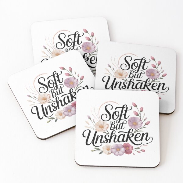 Item preview, Soft But Unshaken FloralTypography Feminine Strength Quote Aesthetic Design. designed and sold by Aarvya Fashion Club ( A.F.C ).