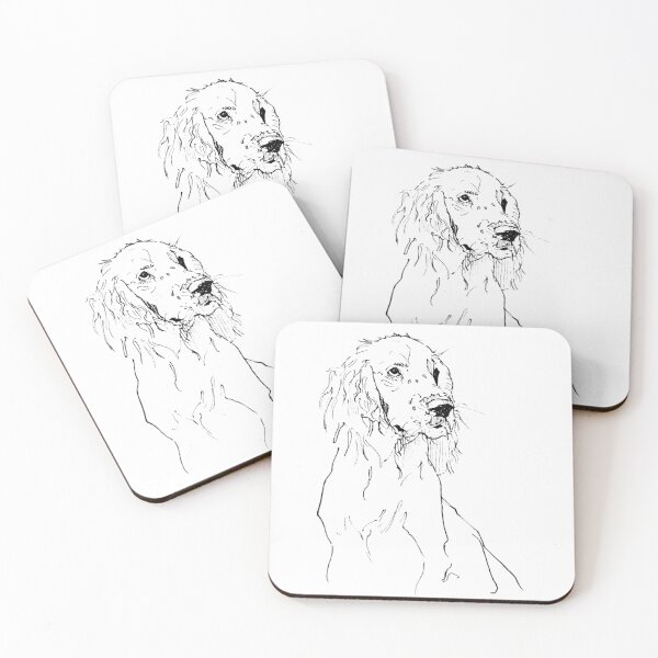 Item preview, English Setter Dog Drawing | English Setter Dog Lover Gift | Hunting Dog Line Art Print designed and sold by ArtofDogsbySeb.