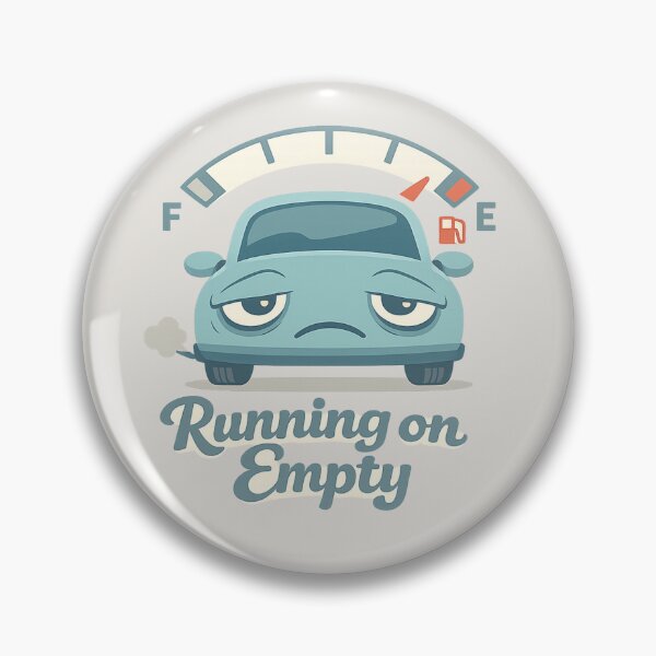 Item preview, Running On Empty Tired Car | Cute Minimal Sad Vehicle Illustration designed and sold by PopCulturePixel.