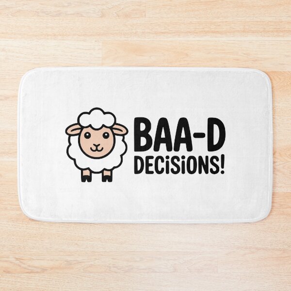 Item preview, BAA-D DECISIONS! Funny Sheep Pun T-Shirt – Humorous Animal Joke Gift  designed and sold by PMCreative.