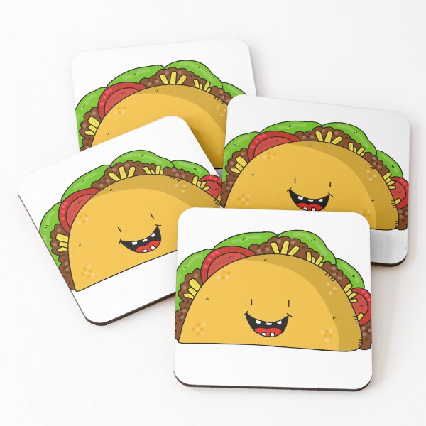 Item preview, Smiling Kawaii Taco — Cute Food Cartoon Humor Mexico Funny Gift designed and sold by CLC54.