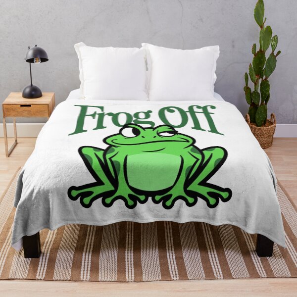 Item preview, Frog Off / Fuck Off – Chill Frog Meme Statement Shirt designed and sold by Lineforge by BehrfectMoments.