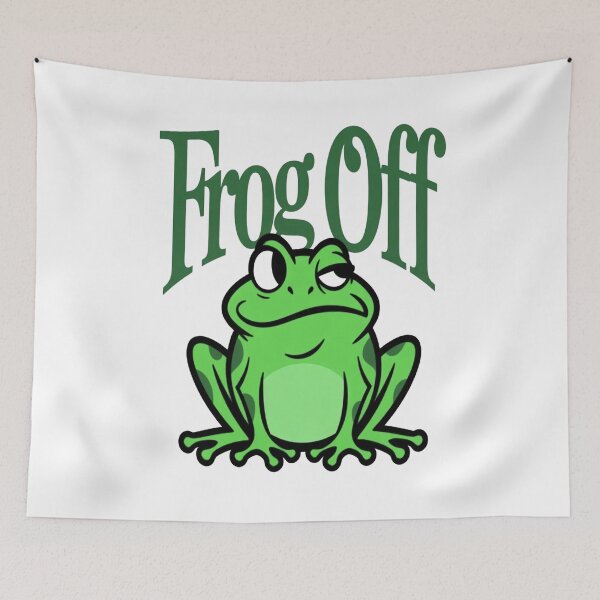 Item preview, Frog Off / Fuck Off – Chill Frog Meme Statement Shirt designed and sold by Lineforge by BehrfectMoments.