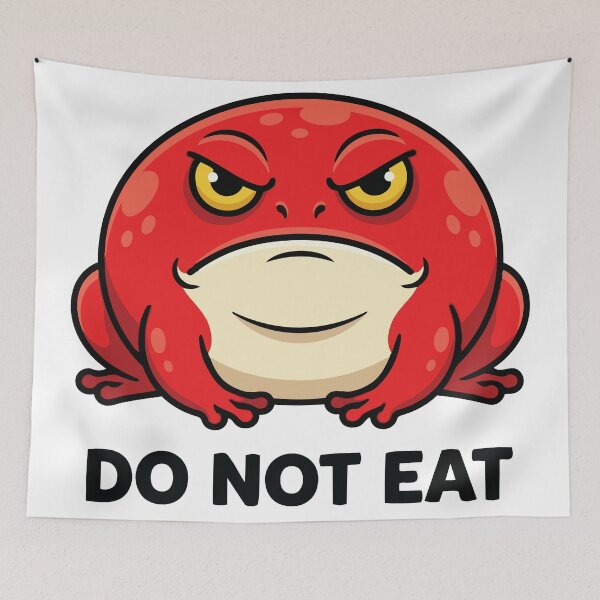 Item preview, The Forbidden Tomato Do Not Eat Funny Frog designed and sold by Petzzz.