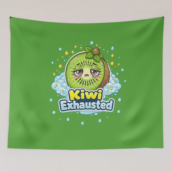 Artikelvorschau, Kiwi erschöpft – Kiwi Kawaii ausverkauft | Niedliches erschöpftes Kiwi Kawaii Design entworfen und verkauft von apanoracar.