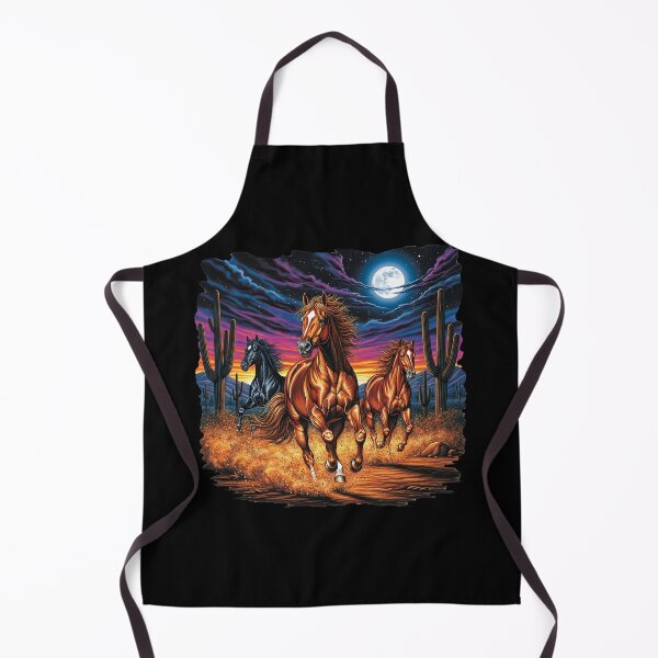 Item preview, Wild Horses Running Through Night Desert Landscape designed and sold by TeeARTHY.