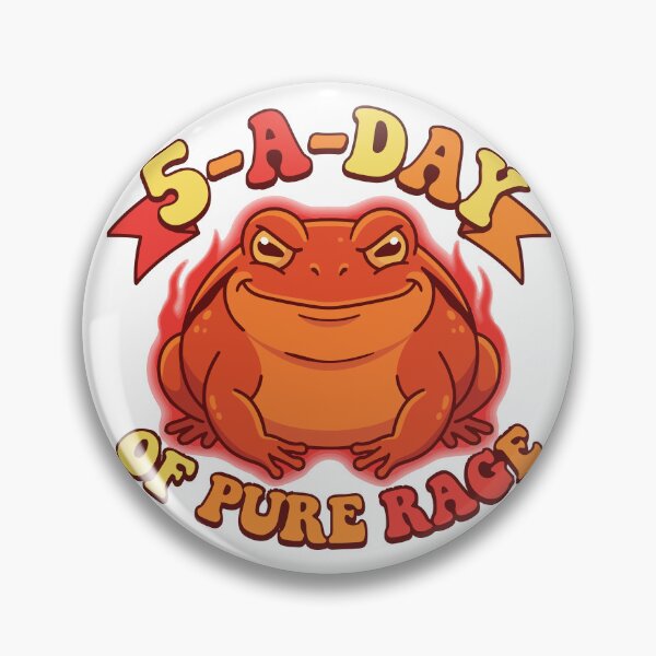 Item preview, Five A Day Of Pure Rage Tomato Frog Humor designed and sold by Petzzz.