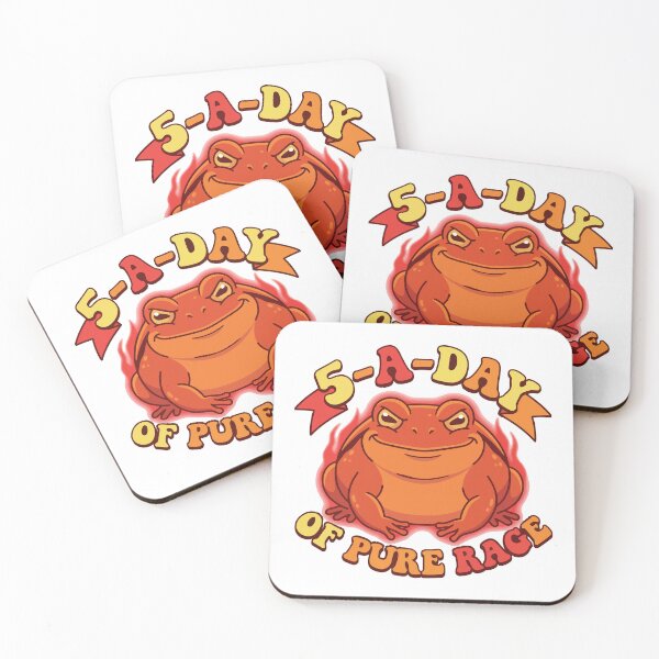 Item preview, Five A Day Of Pure Rage Tomato Frog Humor designed and sold by Petzzz.